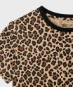 Tee-shirt manches courtes à motif léopard fille